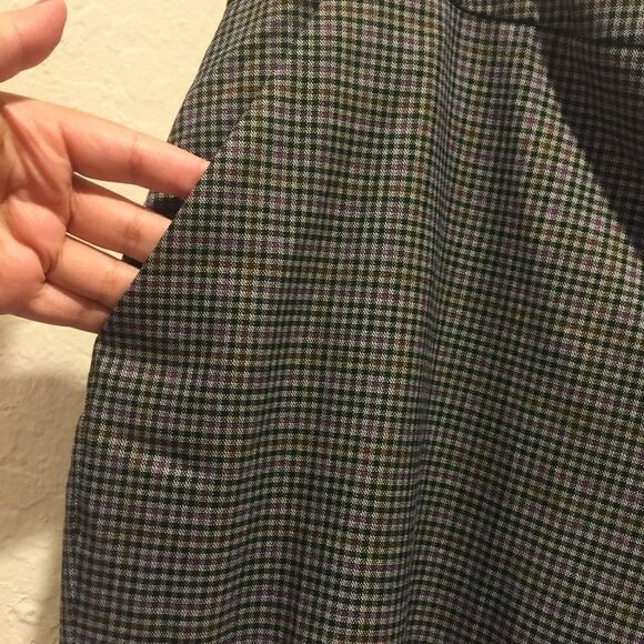 Halogen Plaid Trousers Pants Slacks Straight leg High Waisted 26 gray - Picture 5 of 6